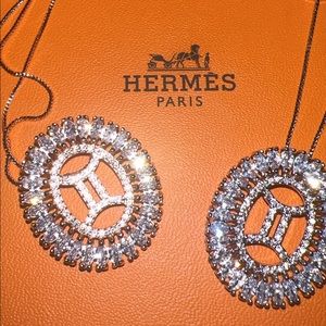 Gemini pendant necklace